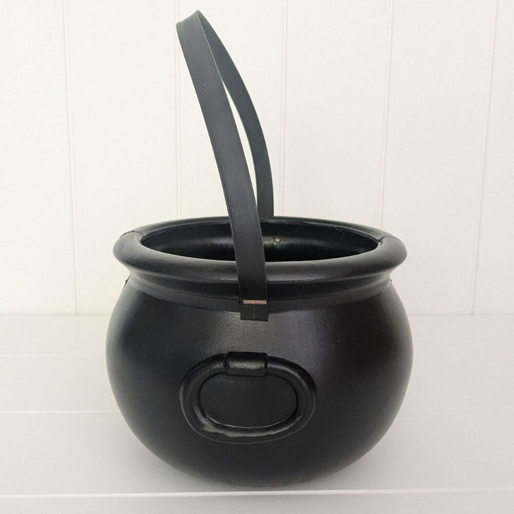 Vintage Union Products Inc. Witches Cauldron Bucket - 1987 - Black
